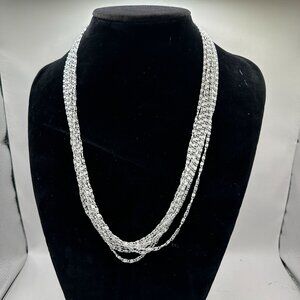 Vintage Silver Multi-Strand Celebrity Necklace